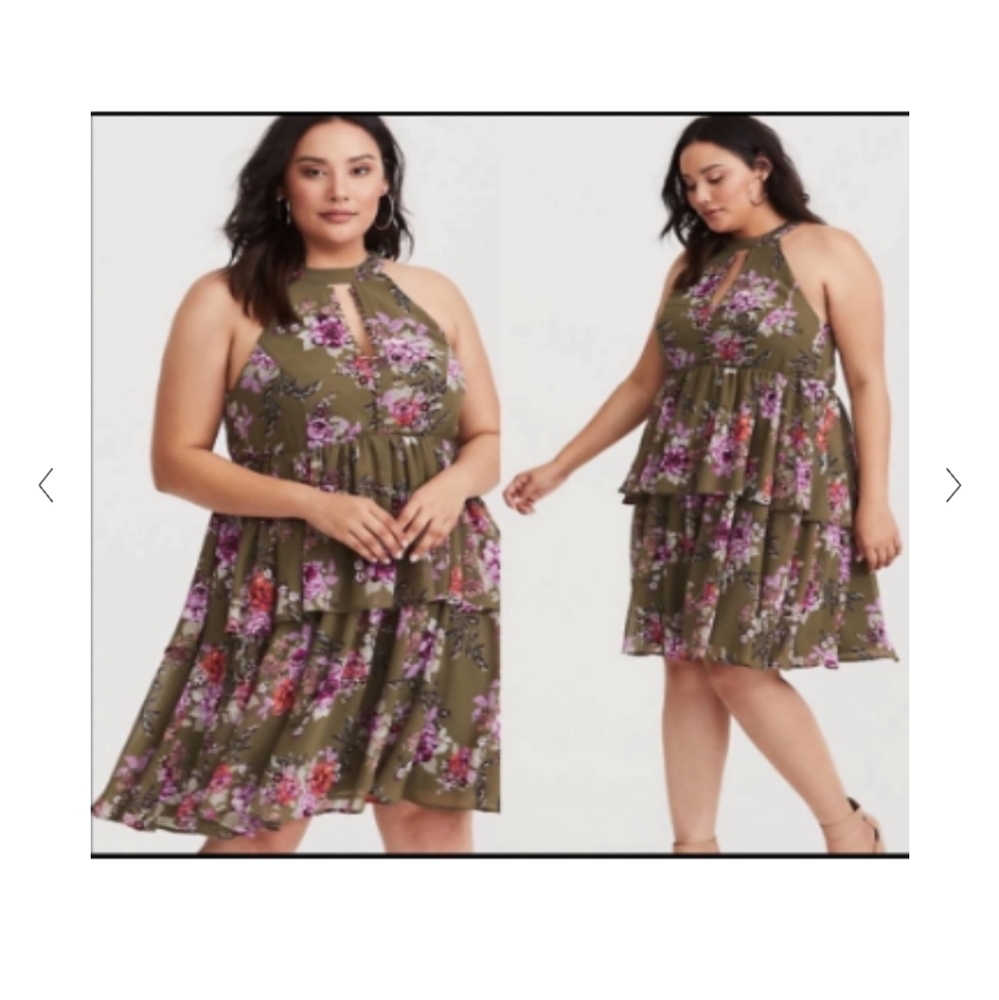 Torrid floral halter dress
